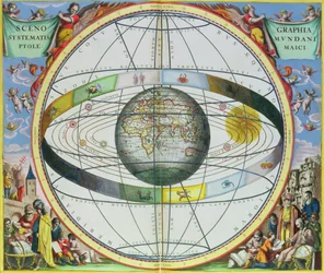 &39;The Celestial Atlas、or The Harmony of the Universe&39;（Atlas coelestis seu harmonia macrocosmica）pubからのキリスト教星座の地図。 Joannes Janssonius、アムステルダム、1660-61（手塗りen